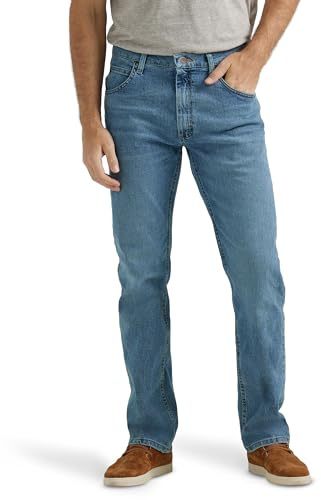 Wrangler Authentics - Vaqueros clásicos de algodón, 5 bolsillos, corte holgado, para hombre - Azul - 28W x 30L