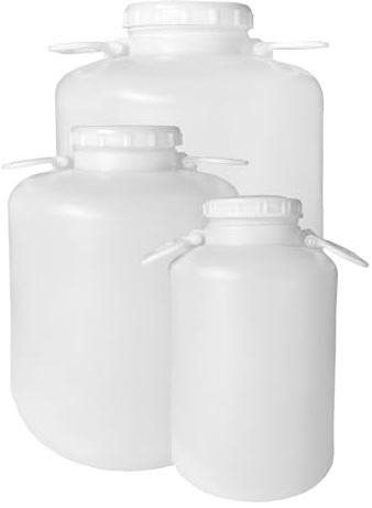 Jardin202 - Bidón Alimentario blanco, boca ancha con asas | Almacenar Líquidos | 20 (Blanco)