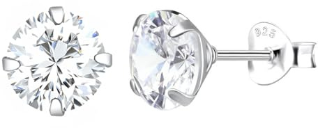 LÖB Premium Ohrstecker 925 Silber rhodiniert mit Cubic Zirkonia
