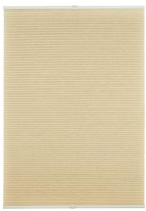 ondeco Wabenplissee Klemmfix Plissee verspannt, Klemmträger ohne Bohren für Fenster und Türen, lichtschutz und Blickdicht, Sonnen-Schallschutz Cream 120x130 cm