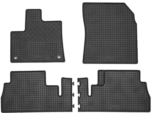 Gummi Fußmatten passend für Citroen Berlingo III ab 8/2018/Opel Combo ab 5/2018/Peugeot Partner/Rifter ab 2018 (ovale Befestigung) AZUGA AZ10090538