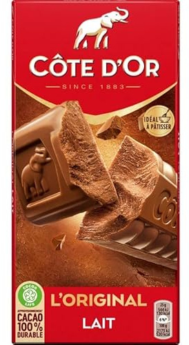 Côte D'Or - Chocolate con leche 200 g - Lote de 4 - Precio por lote - Entrega rápida