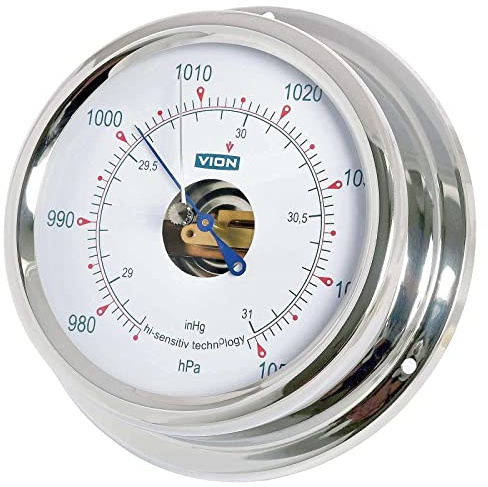 Delite A130b Vion Schiffsbarometer Edelstahl B x H: 150 mm x 42 mm