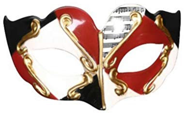 PartyKindom Masque De Maquillage Halloween Pour Garçon Fille Demi-visage Masqué Accessoire De Danse Thème Halloween Rouge