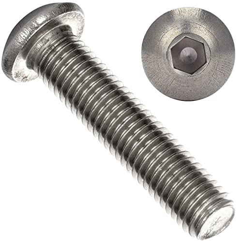 OPIOL QUALITY® Linsenkopfschrauben mit Innensechskant ISO 7380 M6x30 mm aus Edelstahl A2 V2A (40 Stück) Linsenschrauben Flachkopfschrauben Linsenkopf Flachkopf Schrauben