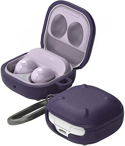 Ringke Onyx Case Compatible con Funda Samsung Galaxy Buds 2 Pro, Buds 2, Buds Pro, Buds Live y Galaxy Buds FE Carcasa Anti Huella Dactilar Antideslizante - Purple