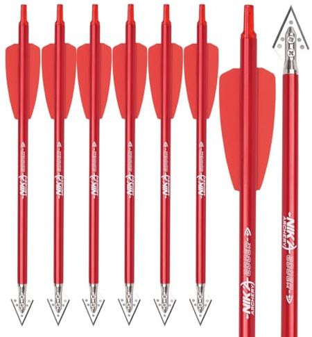 ELONG OUTDOOR Armbrust Pfeile Aluminum Bolzen 7,5 für Ek Archery Adder Cobra System mit 2 Flügeln für Zielbogenschießen Schießen