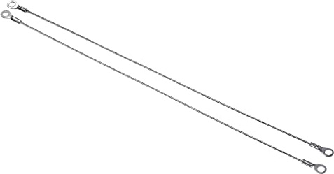 PATIKIL Acciaio Inossidabile Cordino Cavo 2mmx30cm, Cavo di Sicurezza 4pz Occhielli Terminati Cavi di Sicurezza Filo Corda per Valigie Biciclette Porte Lampade Corde da Giardino