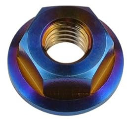 Mutter M5 M6 M8 M10 M12 M14 M16 Fahrrad Motorrad Auto Flansch Mutter Zubehör-M10 1,5 mm,Brennendes Blau