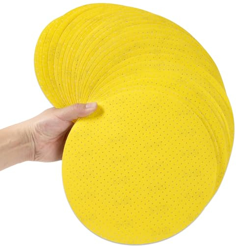 Selead Schleifpapier 225mm Klett Dauerhafte Schleifpads 25 Stück Korn 150 Schleifscheiben Perforiert Schleifblätter Round f. Trockenbauschleifer Schleifgiraffe Deckenschleifer