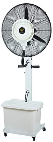 Ventilador de nebulización, ventilador de pedestal de pie ventilador oscilante ajustable industrial de nebulización de refrigeración ventilador de 3 velocidades pivotante ventilador eléctrico de alto