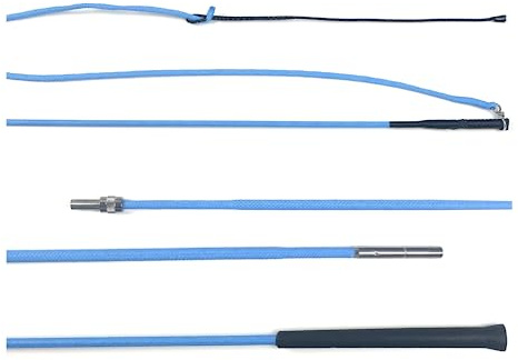 JA Horse JA0040 Longierpeitsche 2-teilig, 180 cm, Himmelblau | Platzsparende 2-teilige Longierpeitsche (180/200 cm) mit Präzisions-Gewinde Zerlegbar für einfachen Transport & Lagerung