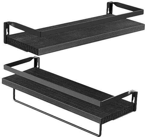 Amosfun 2 Piezas Estante De Almacenamiento De La Sala De Estar Mueble Flotante para Pared Estante Flotante De Pared Estantes De Cocina Montado En La Pared Planchar Percha