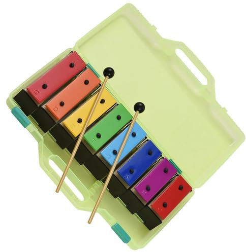 8-farbiges Glockenspiel-Schlaginstrument, abnehmbare Metallplatte mit grüner Box Glockenspiel Set