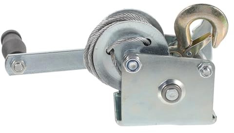 Cabrestante para remolque de barcos Cabrestante de servicio pesado Cabrestante de remolque manual Mini cabrestante de remolque, 500 libras (con cable de acero de 7 m) Chirridos Antideslizante, ahorra