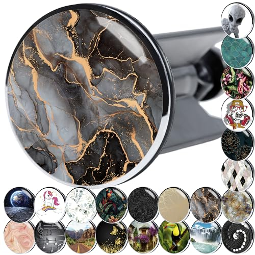 Sanilo Waschbeckenstöpsel, viele schöne Stöpsel für das Waschbecken zur Auswahl, universal mit Motiv (Marmor Abstrakt)