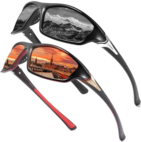 Perfectmiaoxuan Fahrradbrille Polarisierte Sonnenbrille Herren Damen, Vintage Elegant Brillengestell Klassisch, HD-Pilotobjektive,Golf Fahren Angeln Reisebrille Outdoor-Sportarten Mode Sonnenbrille