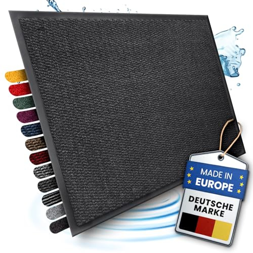 Bodenständig® Saubere Schuhe Dank saugstarkem Stoff (robust) perfekte Größe Anthrazit in 60x90cm - Fußmatte innen, Fussmatte innen - Schmutzfangmatte für innen Türmatte | Anthrazit in 60x90cm - Fußmatte innen, Fussmatte innen - Schmutzfangmatte für innen Türmatte