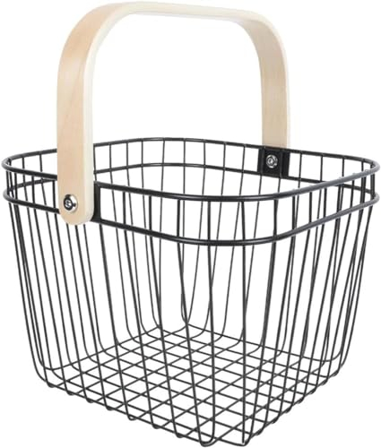 Panier de rangement en fil métallique pour fruits, œufs, légumes, poulet, petit jardin, oignon, ferme, pique-nique