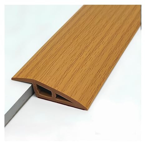 Übergangsprofil Selbstklebend, PVC Bodenübergangsstreifen, 100cm Übergangsleiste Höhenausgleich, Vinyl Abschlussprofil Bödenleiste, Übergangsschiene Ohne Bohren(Yellow Wood,7.2 * 100cm)