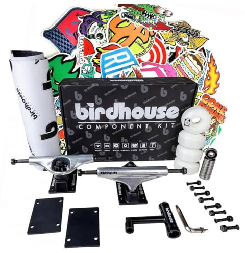 Komplettes professionelles Montageset – Birdhouse Kit Up Skate Component Kit für Boards von 7,75 bis 8,25 + 20 Sticker
