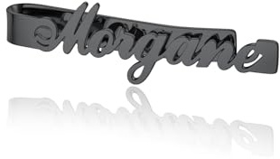 PiercingJak Personalisierte Krawattennadel mit Gravur 5cm Edelstahl Krawattenklammer Herren Dünn Skinny Krawatten Bar Clips Tie Clip für Männer Vater Hochzeit Bräutigam Business