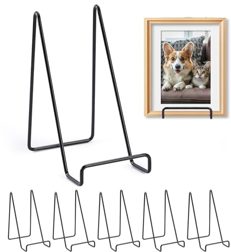 Tongyuyan 6 Pack 6 Inch Plate Stands for Display,Book Display Stand