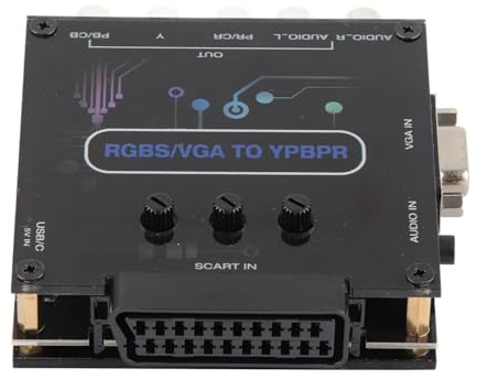 RGBS VGA SCART to YPBPR Component Converter for High Definition Gaming for Fans ABS