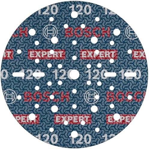 Bosch 50x Disque abrasif sur film EXPERT O780 | pour Bois dur, Peinture sur bois, Grain 120, Professional Accessoire Ponceuse excentrique