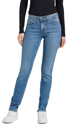 Lee Damjeans Marion, klassisk rak passform, raka ben, Cyber Blue, 33W / 31L