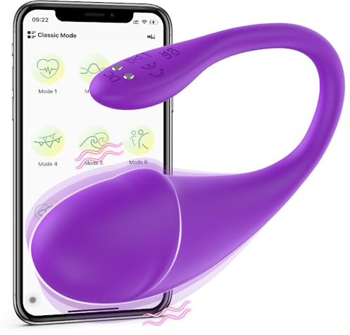 Jinqian Dildo Vibrator mit APP Fernbedienung Sex Spielzeug für die Frau,vibro ei Minivibrator G Punkt Vibration für Frauen mit 9 Vibrationsmodi Tragbarer Sex Toys für Squirten