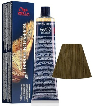 Wella - Wella Tinte Koleston Perfect ME+ 66/02 60 ml Pure Naturals – Coloración Permanente Rubio Oscuro Natural Mate