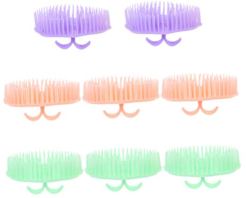 Healeved Kopfhautmassagebürste aus PP 8 Stück mit Haarwäsche Funktion zur Stimulation Des Stoffwechsels und Verbesserung der Haarqualität
