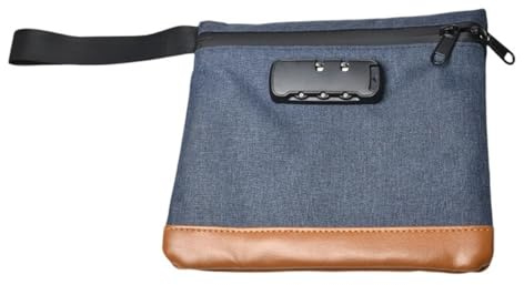 Sicherheits-Anti-Diebstahl-Geldtasche, geruchsdichte Taschen mit Zahlenschloss, für Damen und Herren, sichere Reise-Tragetasche