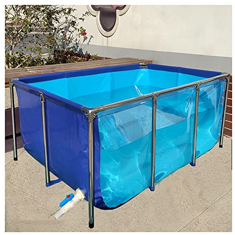 Faltbarer Fischteich für den Innenbereich mit Stahlrahmen und PVC-Auskleidungen – Zuchtbecken für Koi und Goldfische, perfekt für den Außen- und Innenbereich