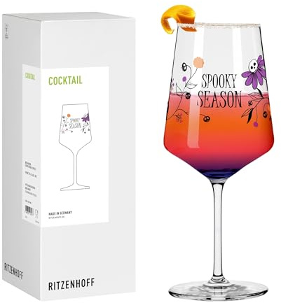 RITZENHOFF 8291002 Cocktail Glas 500 ml, Serie Halloween – mit verspielten Schriftzügen und augenzwinkernden Details – Made in Germany