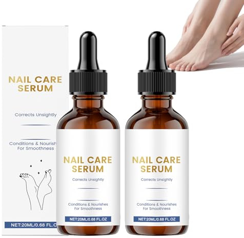 Sérum De Soin Pour Ongles Abîmés Et Cassants, Fortifiant Pour Ongles Abîmés, Réduit Les Fissures Et Les Cassures, Baume Hydratant Pour Les Pieds, Apaise Peau Péri-unguéale Adoucit Les Envies (2pcs)