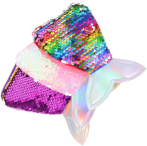 ifundom 3 Stück Meerjungfrauenschwanz Geldbörse für Mädchen mit Glitzer | Polyester, Robust und Abriebfest, Kleine Form, Passend für Strand und Camping, Hübsches