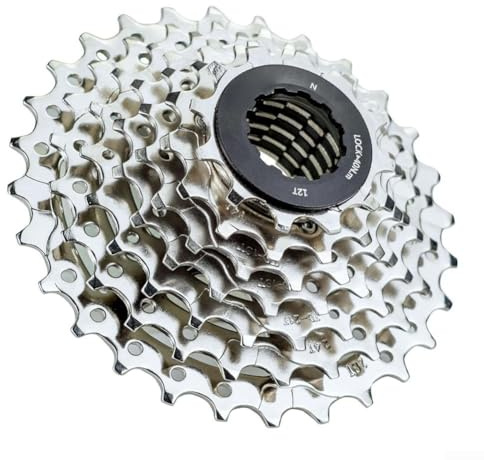 7 Speed Bike Cassette 12-28T & 12-32T, Mountain Bike Cassette with Locknut, Bicycle Freewheel Cassette Sprocket 7 Speed Mountain Bike Replacement Accessory(12-32T)