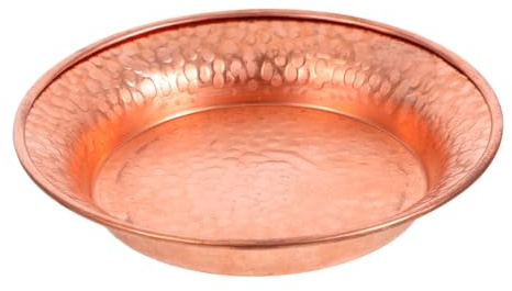 HEALEEP Ciotola di Rame Tibetana Martellata a Mano 4,5 Piccola Ciotola Decorativa Multifunzione per Offerte Buddiste, Piatto per Salse, Vassoio Portagioielli, Accessorio per Arredamento