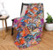 RAJRANG Tiro trapuntato patchwork reversibile 50 x 60 pollici Coperta di lancio di cotone vintage decorativo per divano divano