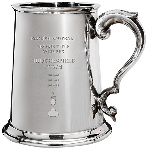 I LUV LTD 1 Pint Tankard for Huddersfield Town Football Club Premiership & 1st Division English Football Titles Pewter Beer Mug
