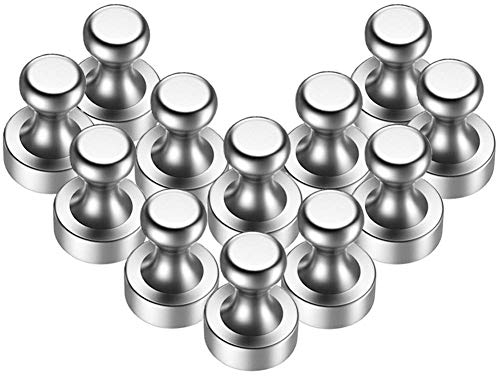 BUSATIA 12 Stück Magnete mit Aufbewahrungs Box, 12 x 16mm Mini Magnete Klein N52 Supermagnete für Magnettafel, Whiteboard, Pinnwand