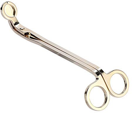 Hztyyier Edelstahl Kerze Schere, Dochtschere Kerze Docht Trimmer, Kerze Herz Clip Docht Trimmer Schere Werkzeug(Gold)