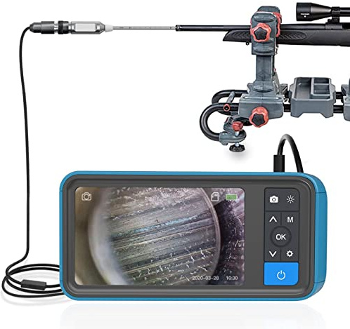 Teslong Rigid Rifle Borescope, 0.2inch Rod Digital Gun Barrel Bore Scope Gun Cleaning Camera-Fits .20 Caliber & Larger Hunting Shooting Firearms, 26inch Long Insertion Tube & 4.5inch 1080P HD Screen