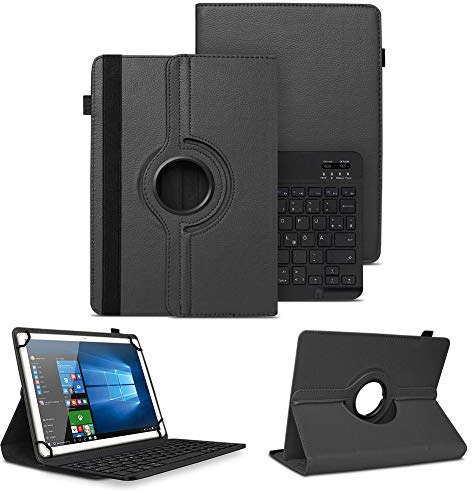 Schutzhülle kompatibel für Telekom T Tablet / 2 Tasche Schutz Hülle 10,4 Zoll Kunstleder Bluetooth Tastatur QWERTZ 360 Drehbar Cover Keyboard Case
