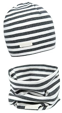Foruhoo Mädchen Mütze Set mit Schal Kinder Beanie für Herbst Winter Baumwolle 2er