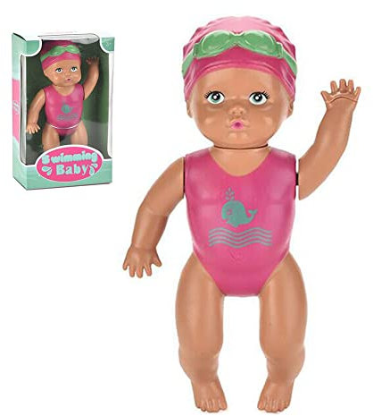 Uposao Children Swimming Pool Doll Baby Shower Bath Toy Electric Clockwork Doll Toy 6 inch
