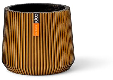 Capi Europe - Sandbag Groove Black & Gold - 20x17 - Gold - Blumentopf für drinnen - CAPI Indoor - BGVGB394
