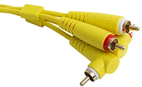 UDG Ultimate RCA Audio Cable – Stereo, Stecker-Stecker, Gerade/Winkel – Gelb, 3 m (U97005YL)